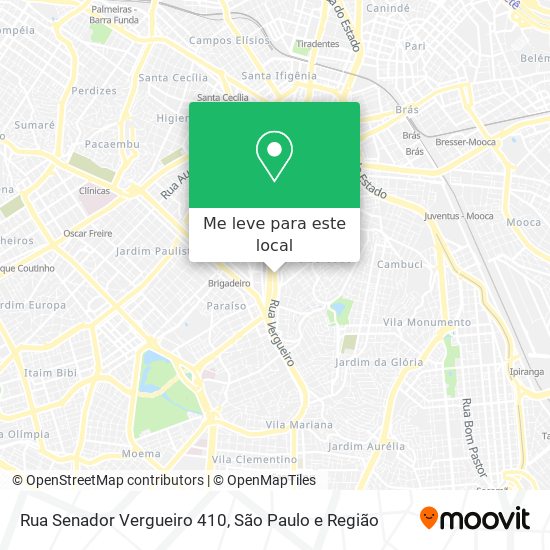 Rua Senador Vergueiro 410 mapa