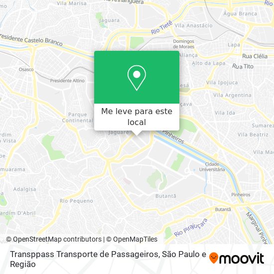 Transppass Transporte de Passageiros mapa