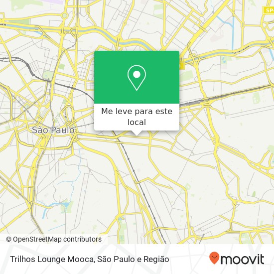 Trilhos Lounge Mooca mapa