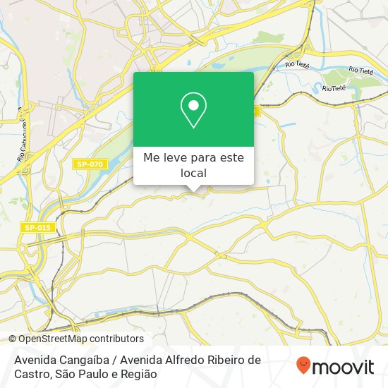 Avenida Cangaíba / Avenida Alfredo Ribeiro de Castro mapa