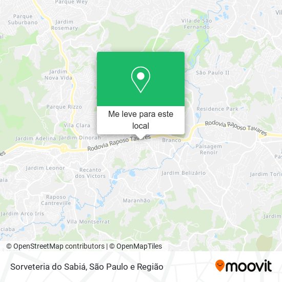 Sorveteria do Sabiá mapa