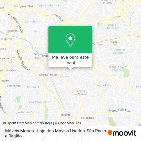 Móveis Mooca - Loja dos Móveis Usados mapa