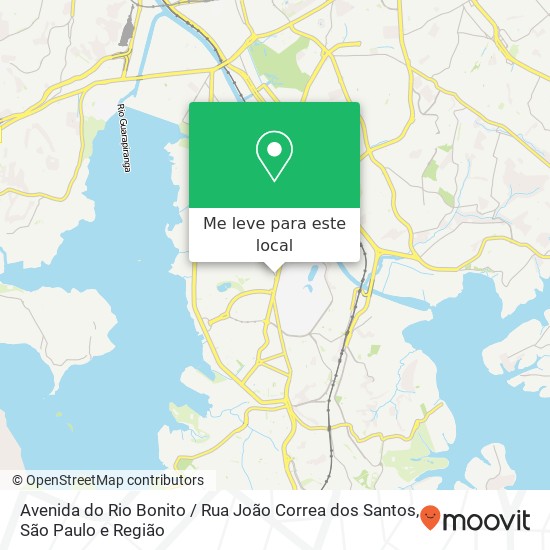 Avenida do Rio Bonito / Rua João Correa dos Santos mapa