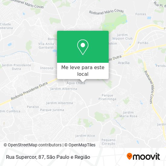 Rua Supercor, 87 mapa