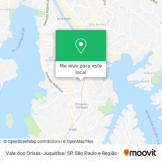 Vale dos Orixás- Juquitiba/ SP mapa