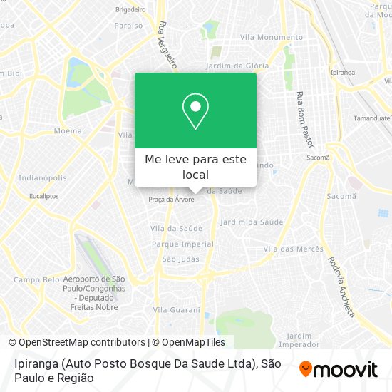 Ipiranga (Auto Posto Bosque Da Saude Ltda) mapa