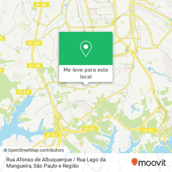 Rua Afonso de Albuquerque / Rua Lago da Mangueira mapa