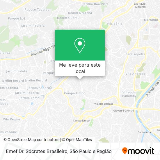 Emef Dr. Sócrates Brasileiro mapa