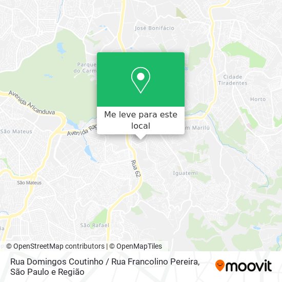 Rua Domingos Coutinho / Rua Francolino Pereira mapa