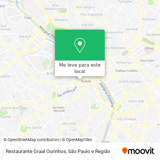 Restaurante Graal Ourinhos mapa