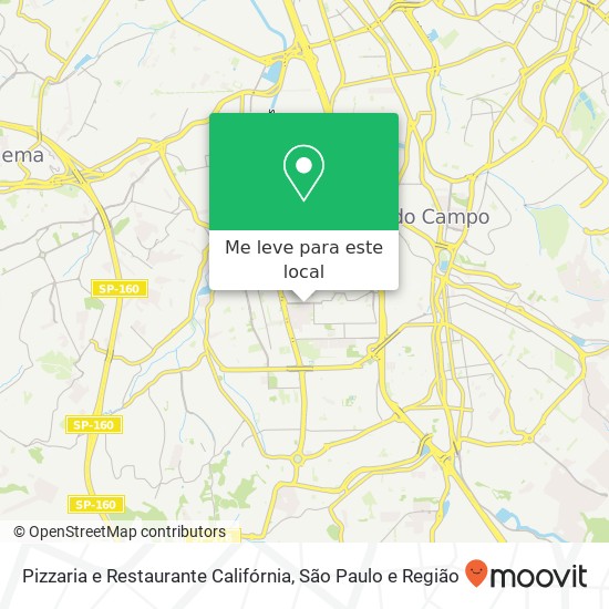 Pizzaria e Restaurante Califórnia mapa