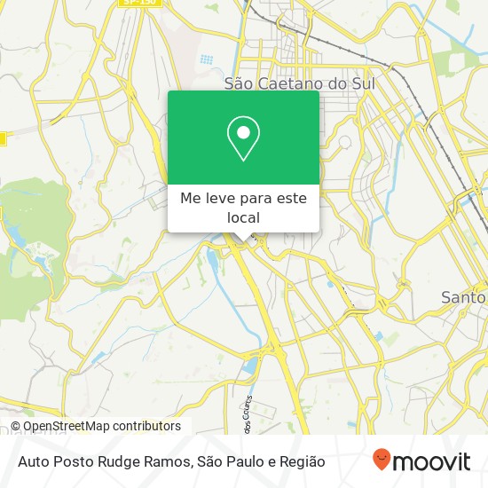 Auto Posto Rudge Ramos mapa