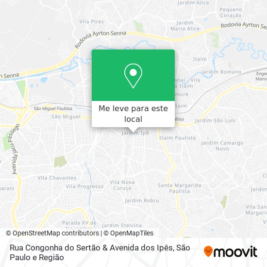 Rua Congonha do Sertão & Avenida dos Ipês mapa