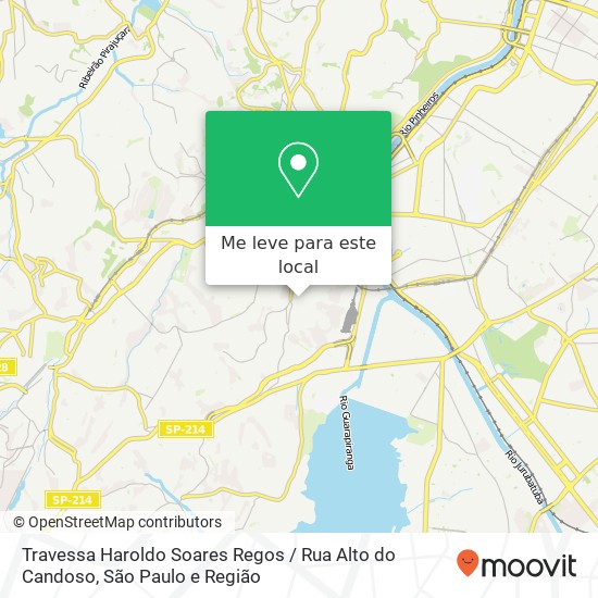 Travessa Haroldo Soares Regos / Rua Alto do Candoso mapa