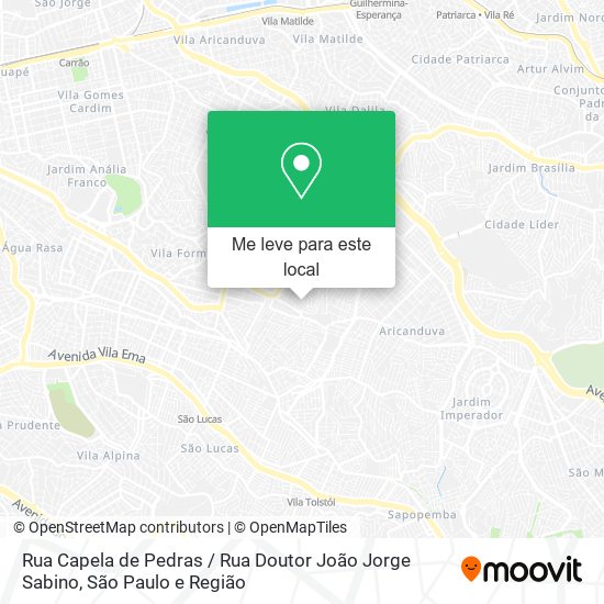 Rua Capela de Pedras / Rua Doutor João Jorge Sabino mapa