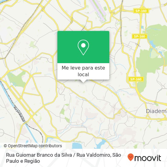 Rua Guiomar Branco da Silva / Rua Valdomiro mapa