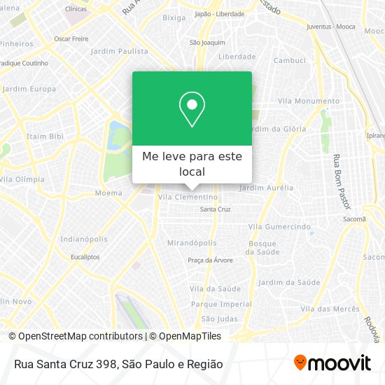 Rua Santa Cruz 398 mapa