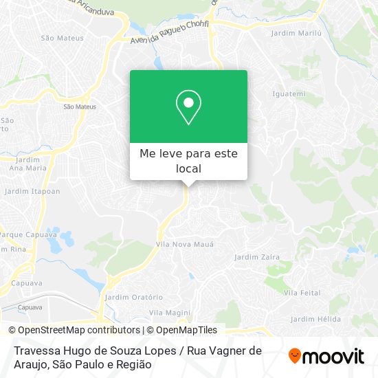 Travessa Hugo de Souza Lopes / Rua Vagner de Araujo mapa