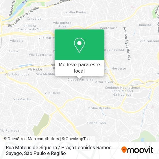 Rua Mateus de Siqueira / Praça Leonides Ramos Sayago mapa
