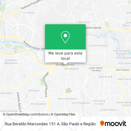 Rua Beraldo Marcondes 151 A mapa