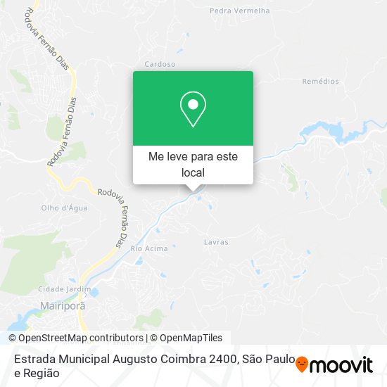 Estrada Municipal Augusto Coimbra 2400 mapa