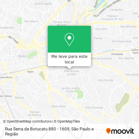 Rua Serra de Botucatu 880 - 1609 mapa