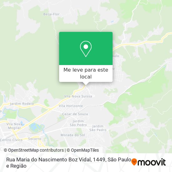Rua Maria do Nascimento Boz Vidal, 1449 mapa