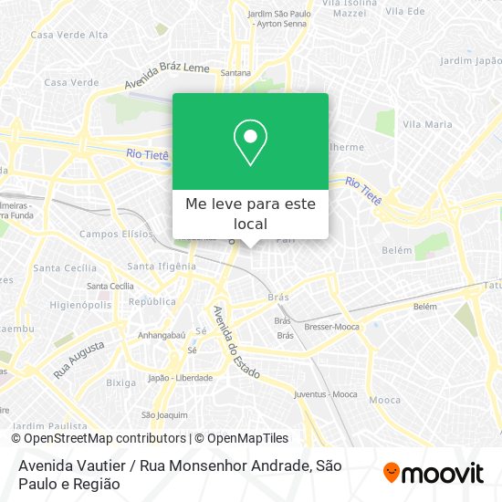 Avenida Vautier / Rua Monsenhor Andrade mapa
