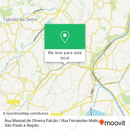 Rua Manoel de Oliveira Falcão / Rua Fernandes Malio mapa