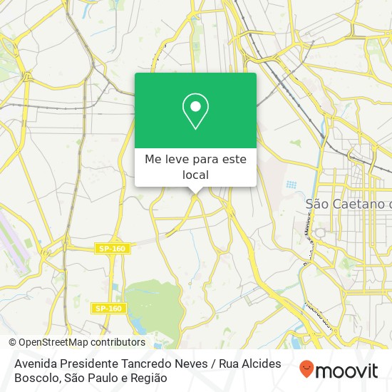 Avenida Presidente Tancredo Neves / Rua Alcides Boscolo mapa