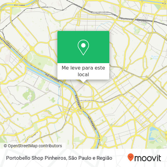 Portobello Shop Pinheiros mapa