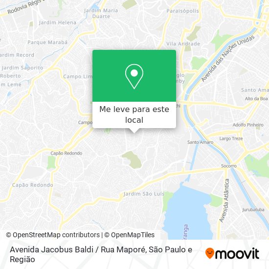 Avenida Jacobus Baldi / Rua Maporé mapa