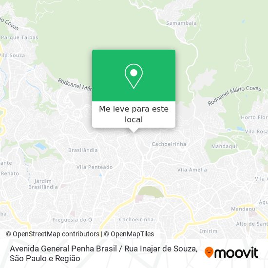 Avenida General Penha Brasil / Rua Inajar de Souza mapa