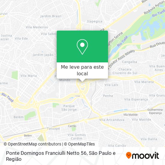Ponte Domingos Franciulli Netto 56 mapa