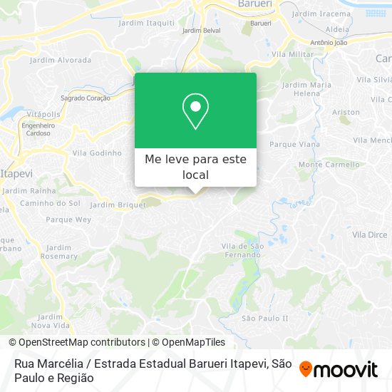 Rua Marcélia / Estrada Estadual Barueri Itapevi mapa
