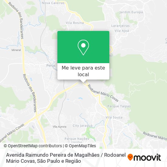 Avenida Raimundo Pereira de Magalhães / Rodoanel Mário Covas mapa