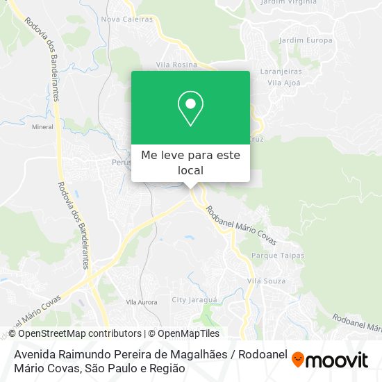 Avenida Raimundo Pereira de Magalhães / Rodoanel Mário Covas mapa