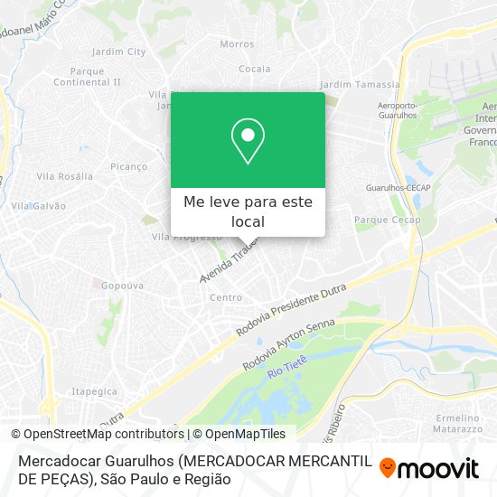 Mercadocar Guarulhos (MERCADOCAR MERCANTIL DE PEÇAS) mapa