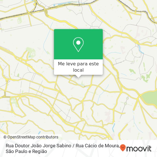 Rua Doutor João Jorge Sabino / Rua Cácio de Moura mapa