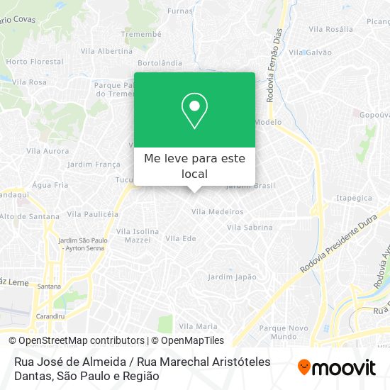 Rua José de Almeida / Rua Marechal Aristóteles Dantas mapa