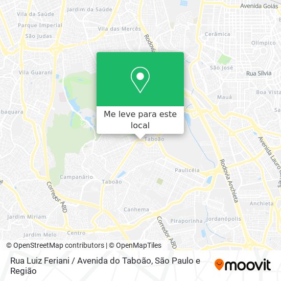 Rua Luiz Feriani / Avenida do Taboão mapa