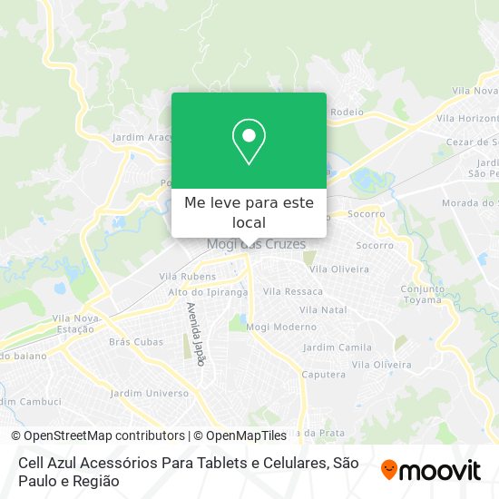 Cell Azul Acessórios Para Tablets e Celulares mapa