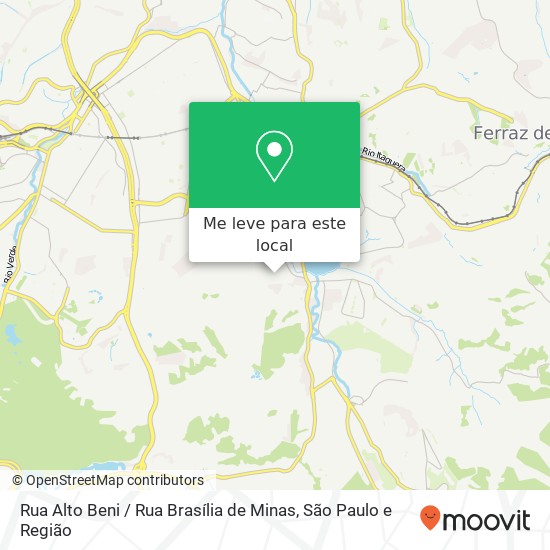 Rua Alto Beni / Rua Brasília de Minas mapa