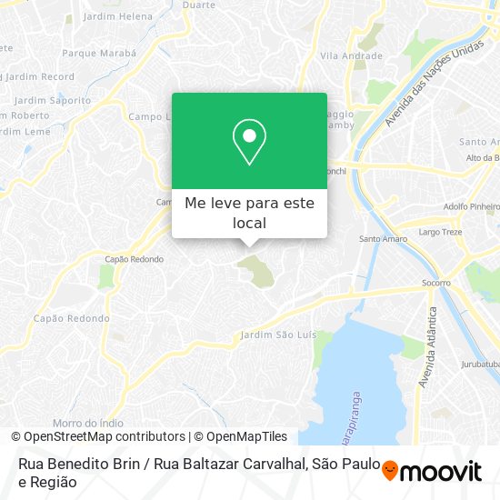 Rua Benedito Brin / Rua Baltazar Carvalhal mapa