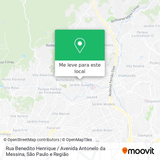 Rua Benedito Henrique / Avenida Antonelo da Messina mapa