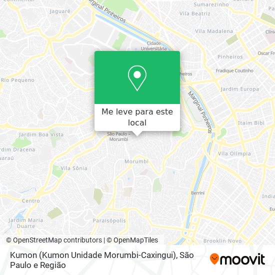 Kumon (Kumon Unidade Morumbi-Caxingui) mapa