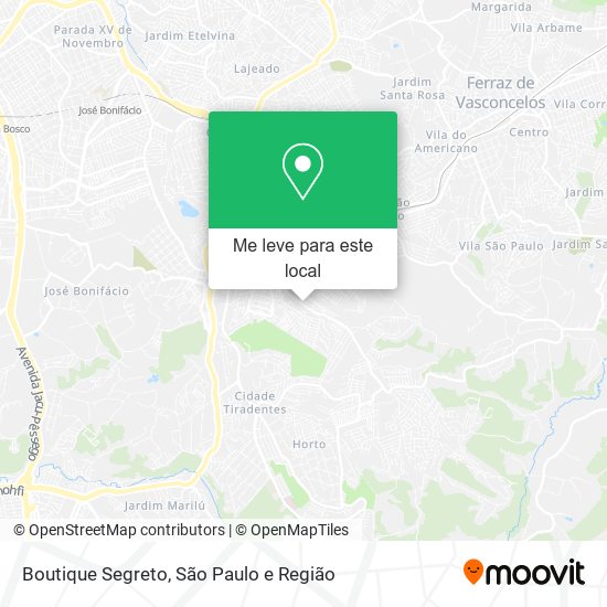 Boutique Segreto mapa