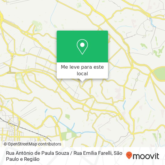 Rua Antônio de Paula Souza / Rua Emília Farelli mapa