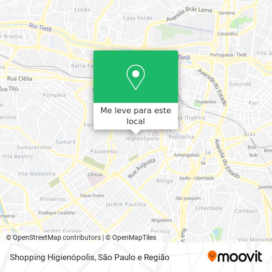 Shopping Higienópolis mapa