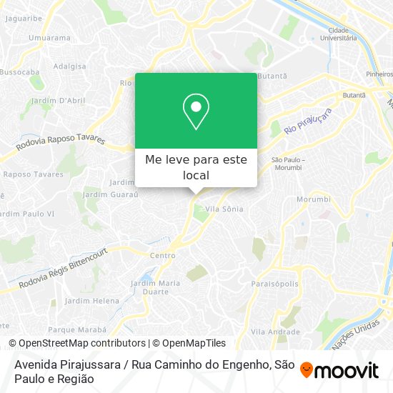 Avenida Pirajussara / Rua Caminho do Engenho mapa